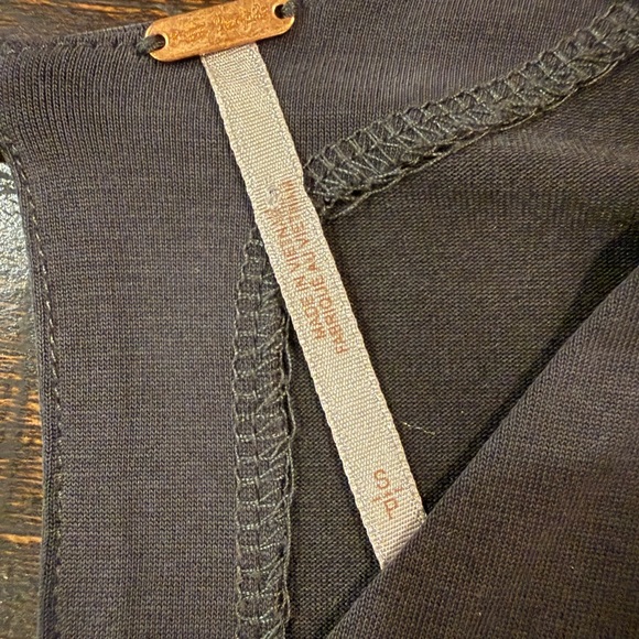 Free People free-est Medina Midi Dress Smoke Blue Long Sleeve Pockets Sz S - Picture 5 of 12